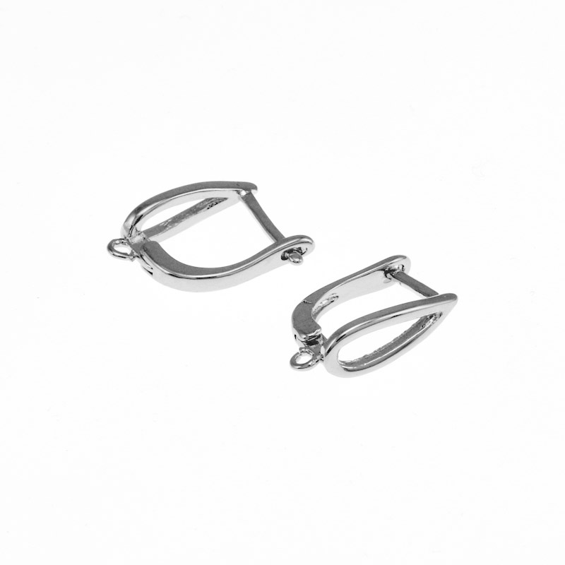 Швензы, Латунь с покрытием Родий, 15х11х5 мм (OSN-059057)