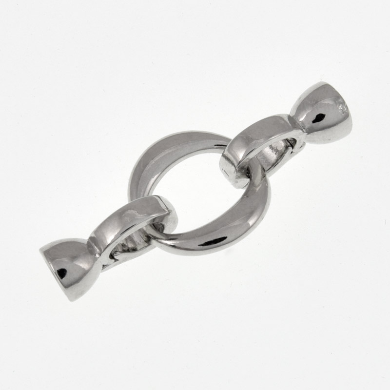 Застёжка, 31х13 мм, Латунь с покрытием Родий (ZAM-060867)