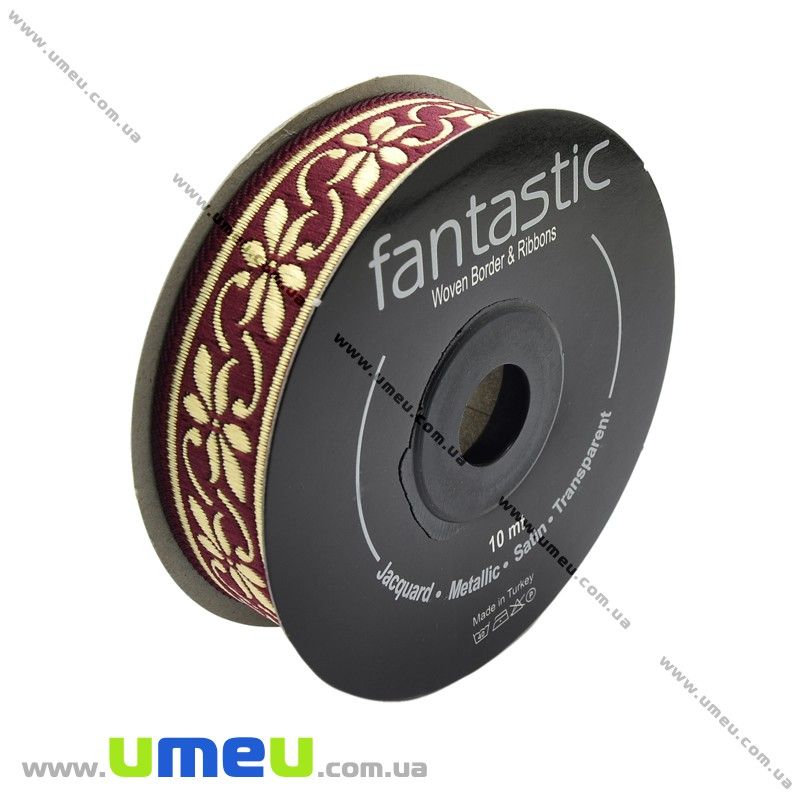 Тесьма Fantastic, 22 мм, Бордовая (LEN-010902)