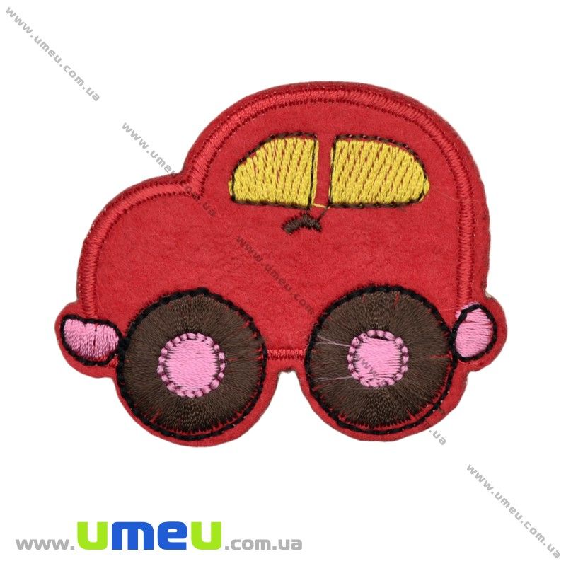 Термоаплікація дитяча Машинка, 6,5х5,5 см, Червона (APL-022232)
