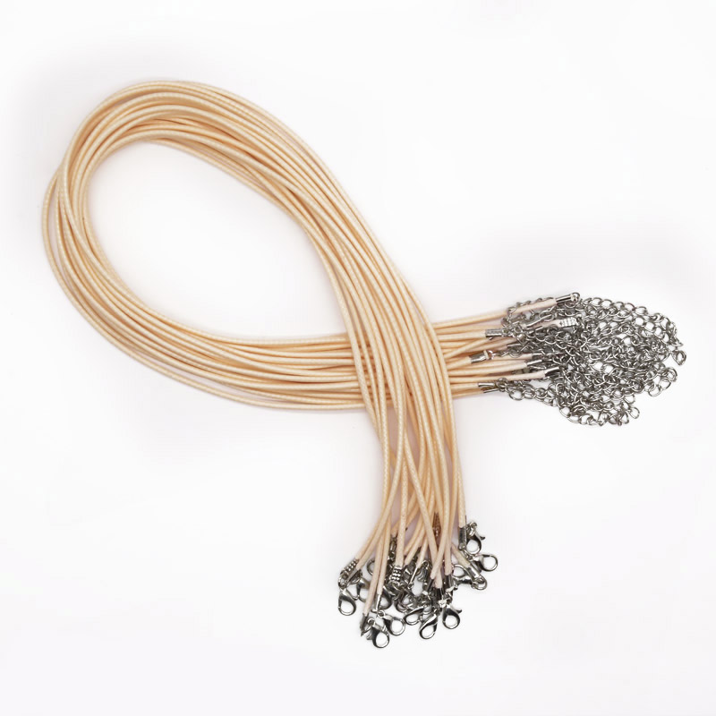 Основа для кольє поліестерова, 2 мм, Кремова, 45 см (OSN-044536)