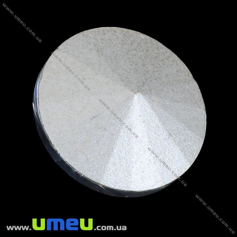 Ріволі скляний, Круглий гранований, 14 мм, Коричневий (KAB-010088)