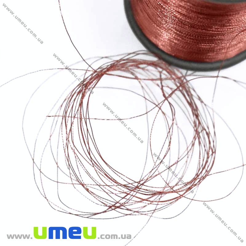 Нитки металізовані 0,1 мм, Теракотова (KNT-028178)