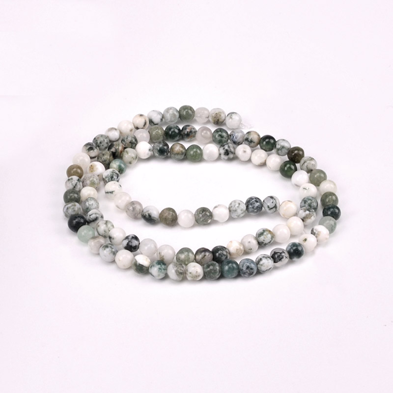 Бусины Агат моховый, Натур. камень, 4,5 мм, Круглые (BUS-051798)