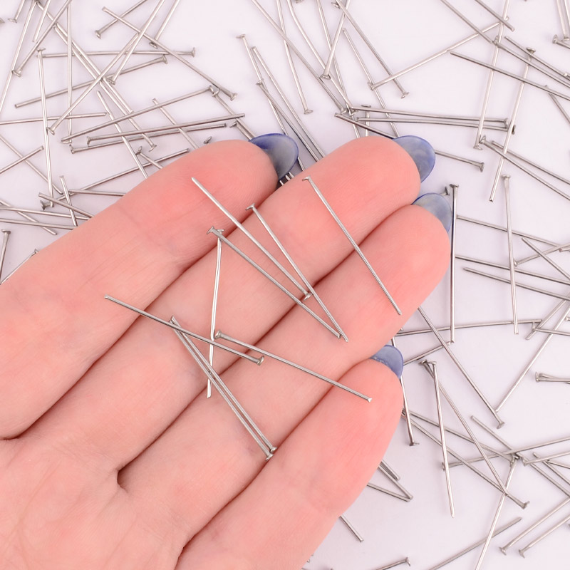 Гвоздики із нерж. сталі, 25 мм, Темне срібло (STL-056244)