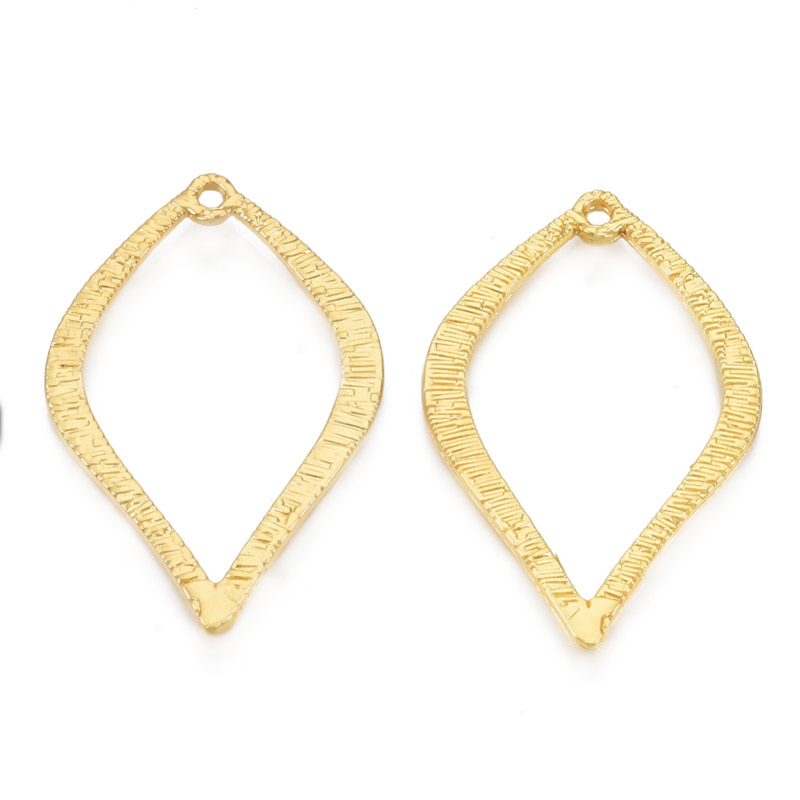 Підвіска метал. Крапля, 35х23 мм, Світле золото (POD-053534)