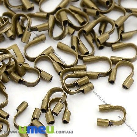 Протекторы для тросика, 5х4 мм, Античная бронза (ZAG-010125)