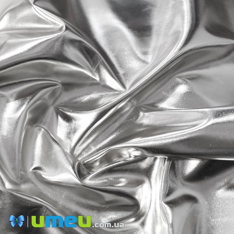 Штучна шкіра Металік 0,5 мм, Срібляста, 20х27 см (LTH-040354)