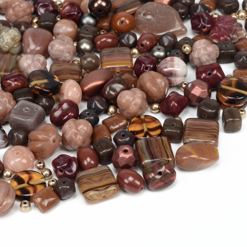 Намистини чеське скло Preciosa 92-Mix20-Metallic-Brown (BUS-036039)