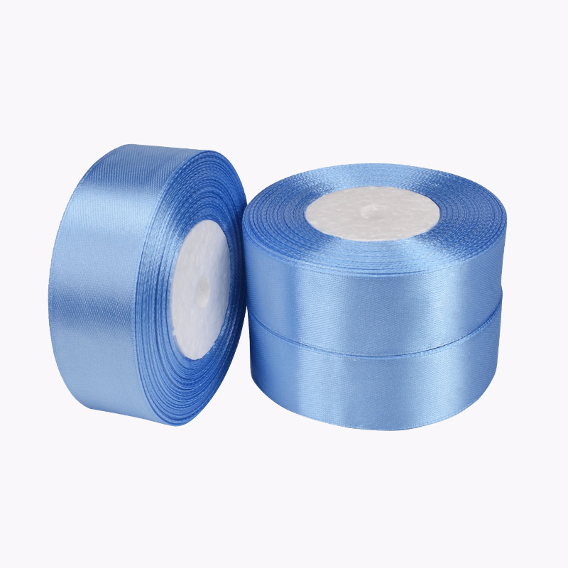 Атласна стрічка, 25 мм, Блакитна (LEN-053436)