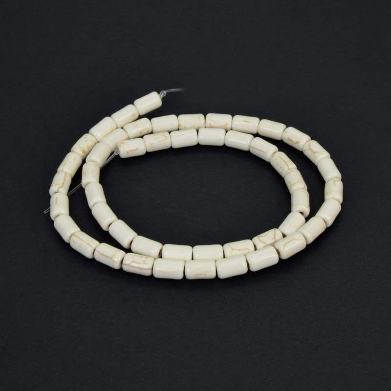 Бусины Бирюза окрашенная, Синт. камень, 9х5 мм, Цилиндр (BUS-057551)