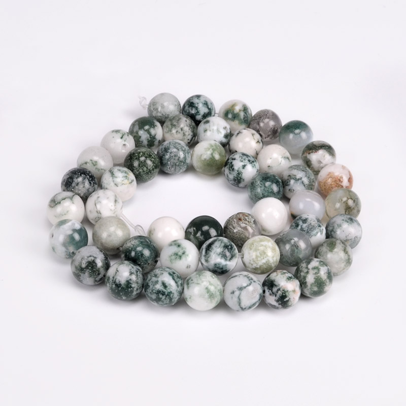 Бусины Агат моховый, Натур. камень, 8,5 мм, Круглые (BUS-051694)