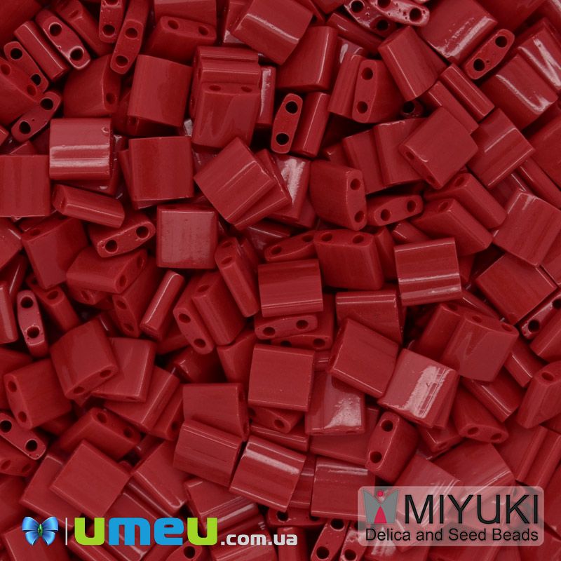 Бисер японский Miyuki TILA №408, 5х5 мм, Красный (BIS-046045)