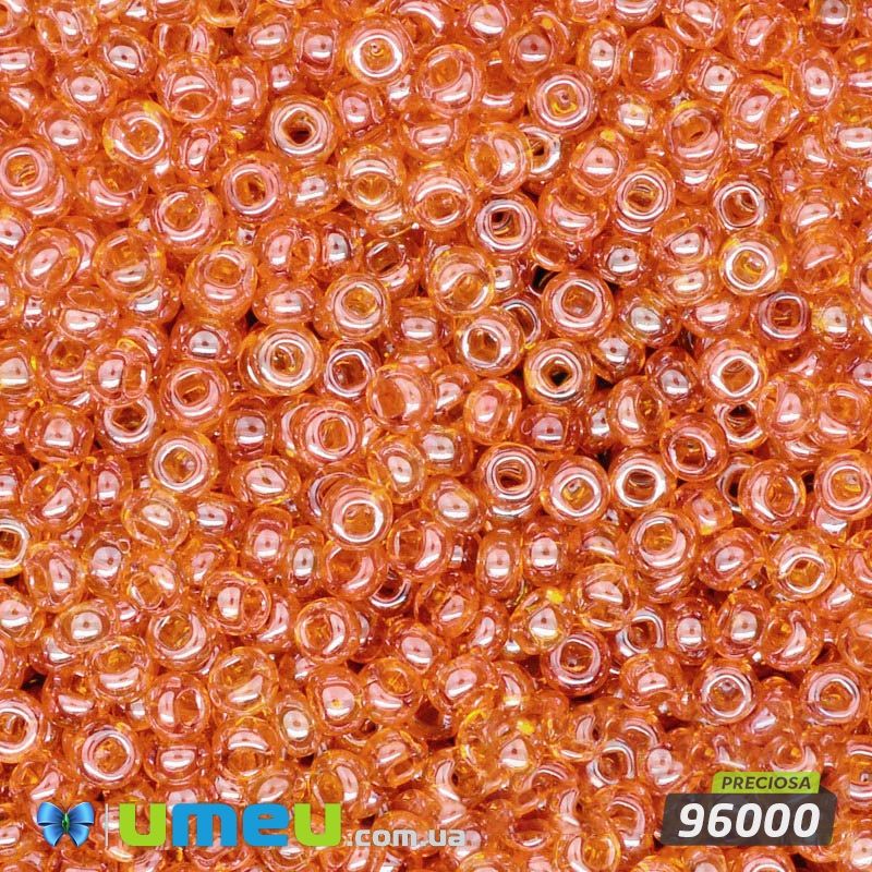 Бісер чеський №716 / 96000, Помаранчевий, глазурирована, 10/0 (BIS-003911)