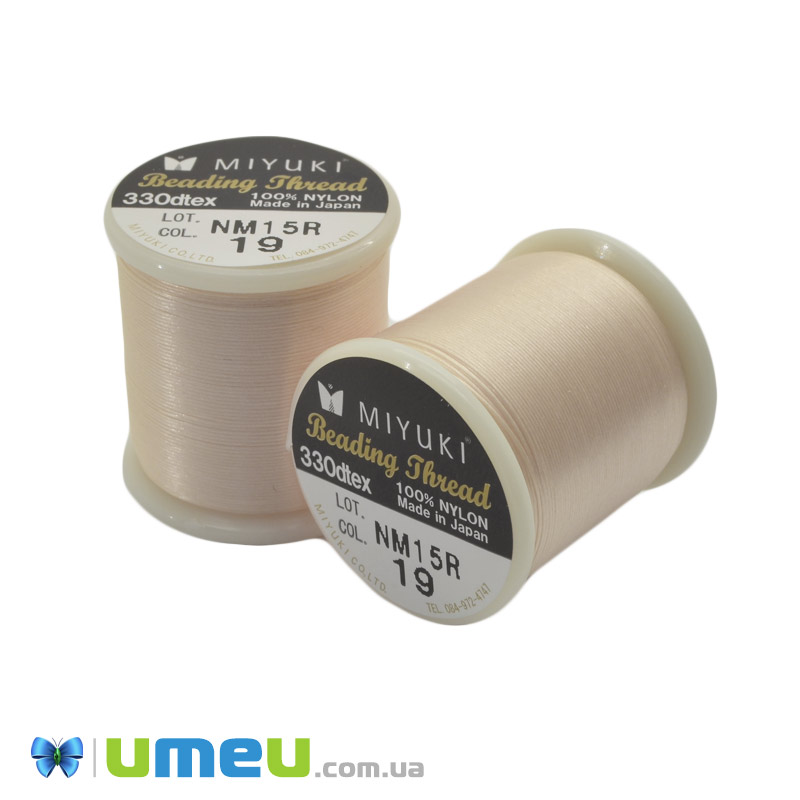 Нитка для бісеру Miyuki 19, Персикова, 50 м (MUL-045295)