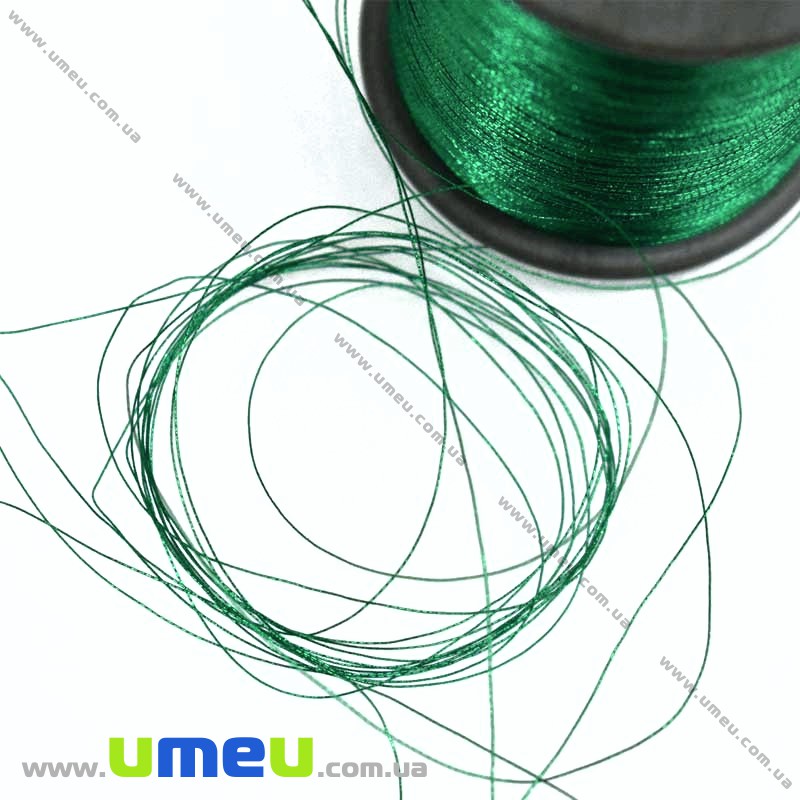 Нить металлизированная 0,1 мм, Зеленая (KNT-028185)