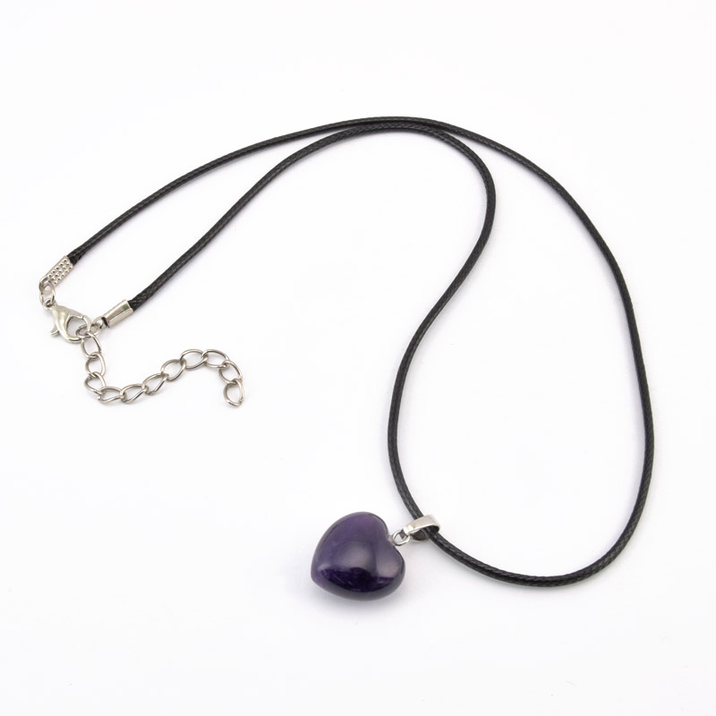 Підвіска на шнурку, Натур. камінь Аметист (POD-058269)