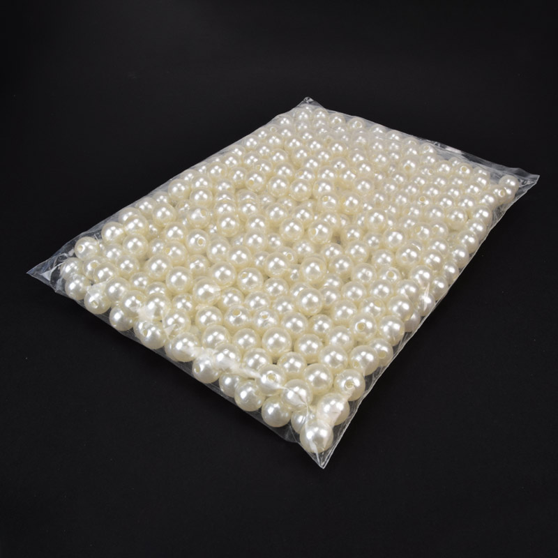 Бусины для сумок ОПТ, Пластиковые, Круглые Жемчуг, 12 мм, Кремовые (BUS-059592)