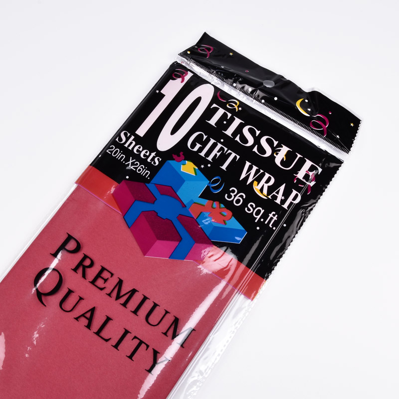 Бумага тишью, 65х50 см, Красная (UPK-051312)