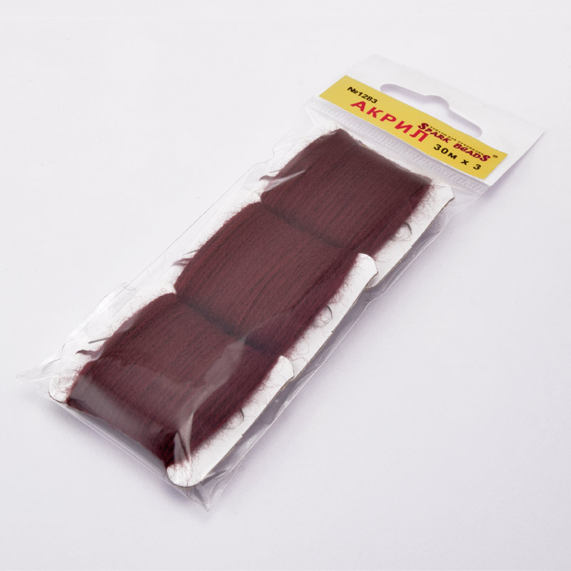 Акриловые нитки, №1283, Бордовые (MUL-058820)