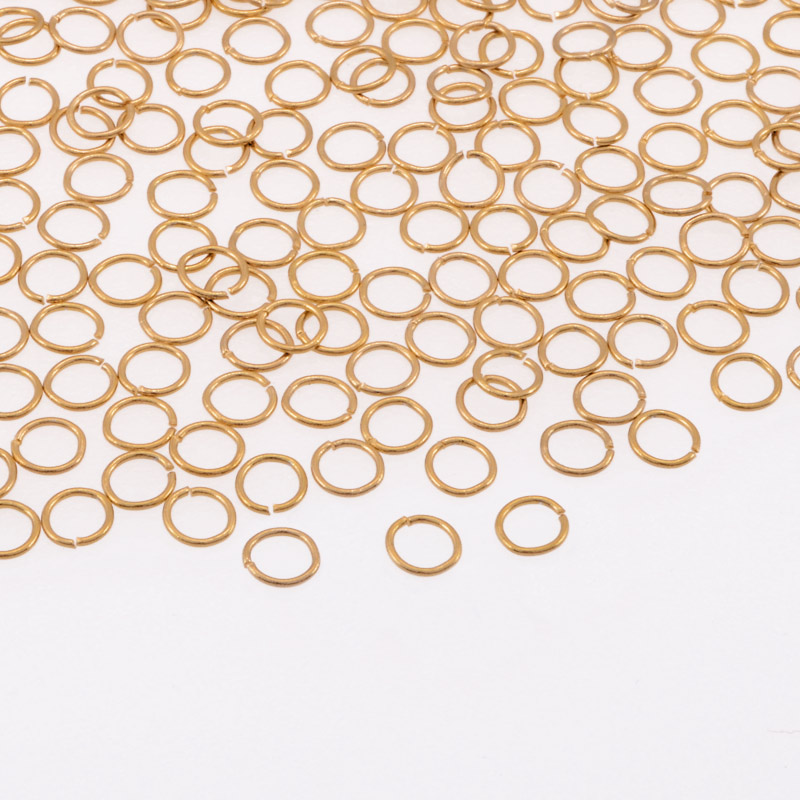 Колечки из нерж. стали, 4 мм, 0,5 мм, Золото (STL-055881)