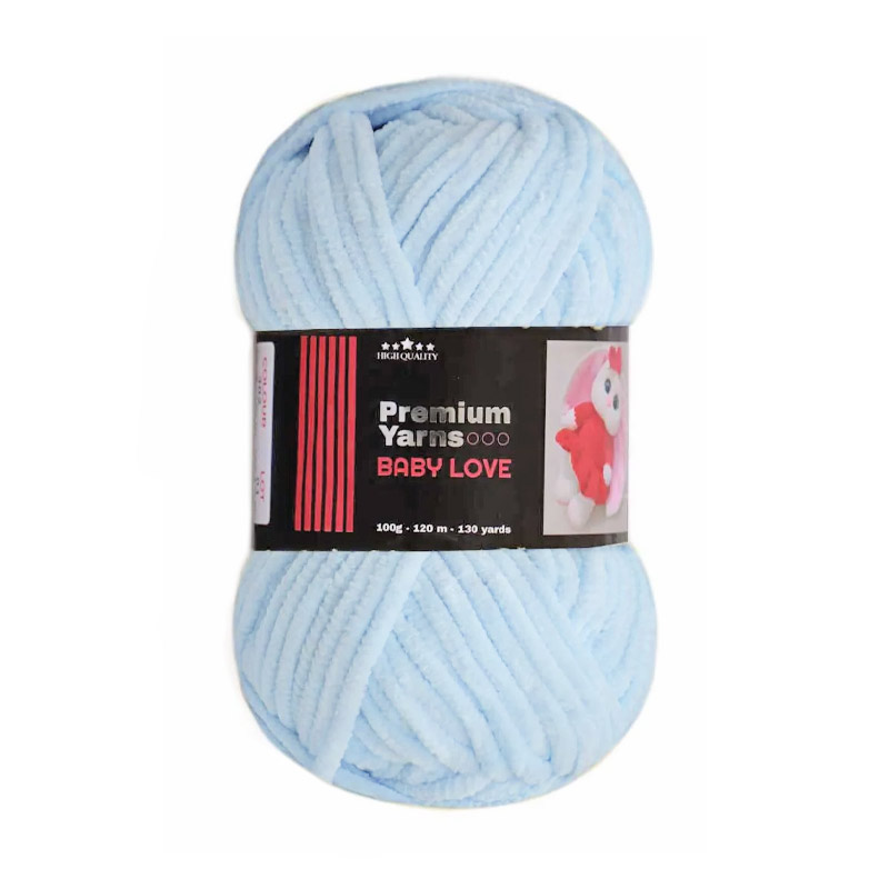 Пряжа Premium Yarn Baby Love 100 г, 120 м, Блакитна світла 306 (YAR-056001)