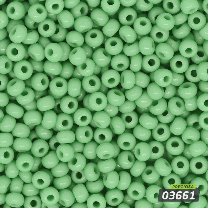 Бісер чеський №275/03661, Салатовий, Натуральний, 10/0 (BIS-043837)