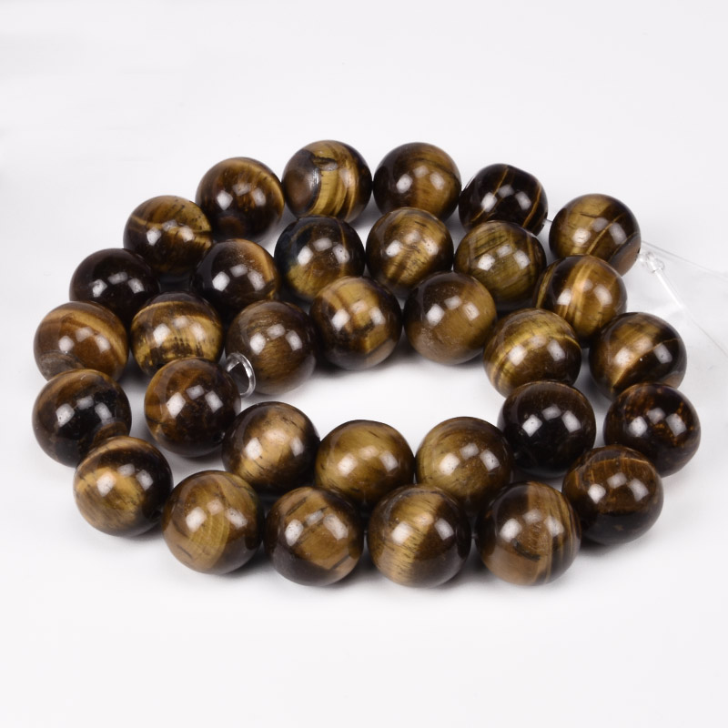 Намистини Тигрове око, Натур. камінь, 12 мм, Круглі (BUS-051807)