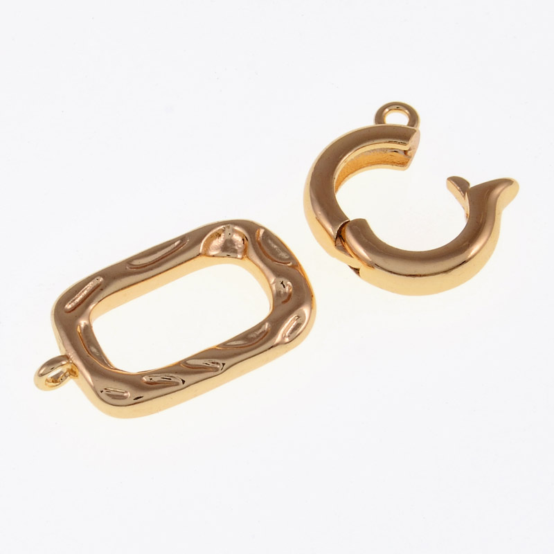 Застёжка, 28х11 мм, Латунь с покрытием 14 kt (ZAM-055429)