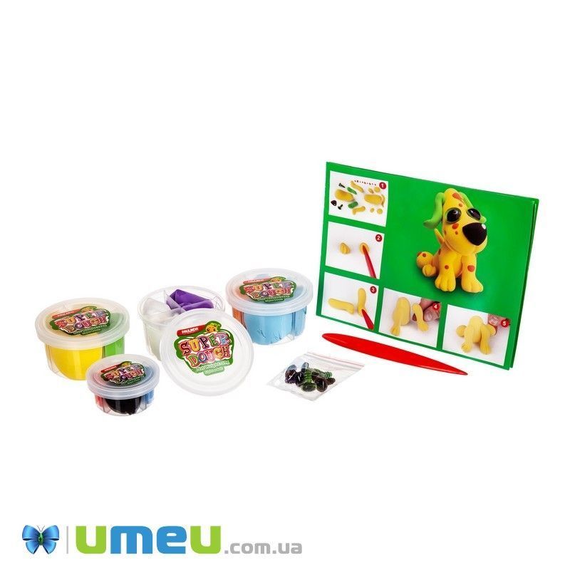 Масса для лепки Paulinda Super Dough Веселые Собаки 3в1 (DIF-043508)