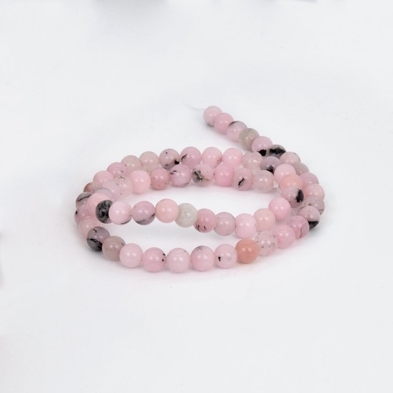 Бусины Яшма сливовая, Натур. камень, 6,5 мм, Круглые (BUS-058005)