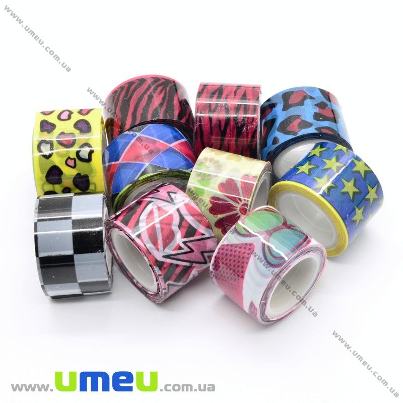 Декоративный скотч, Микс, 12 мм (DIF-017938)