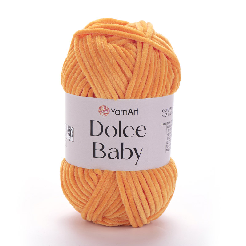 Пряжа YarnArt Dolce Baby 50 г, 85 м, Помаранчева 852 (YAR-061642)