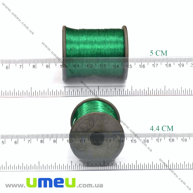 Нить металлизированная 0,1 мм, Зеленая (KNT-028185)