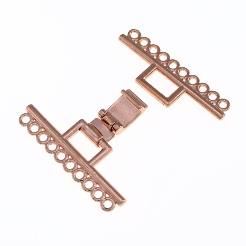 Застібка на 10 ниток, 24х32 мм, Рожеве золото (ZAM-055688)