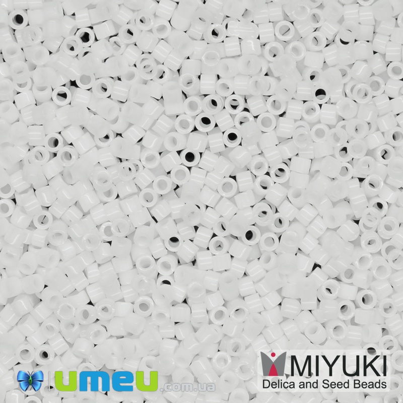 Бісер японський Miyuki Delica 11/0 DB200, Білий (BIS-038851)
