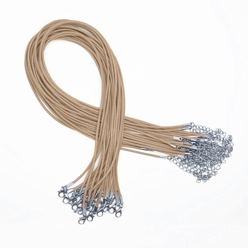 Основа для кольє поліестерова, 2 мм, Бежева, 45 см (OSN-055427)