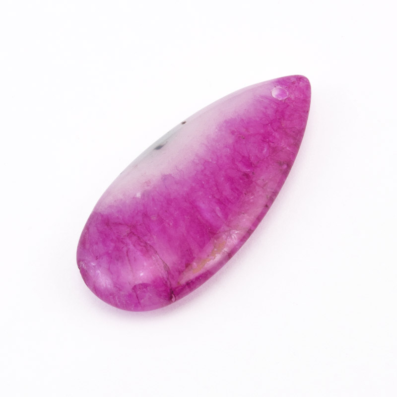 Подвеска Капля, Натур. камень Агат бразильский, 40х18 мм (POD-058677)