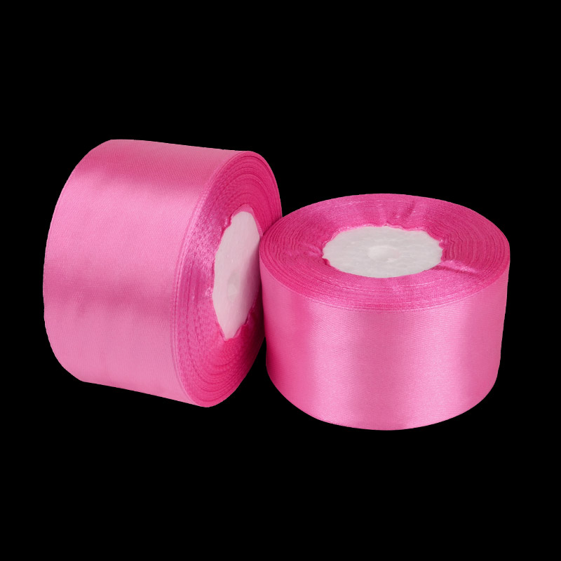 Атласна стрічка, 40 мм, Рожева яскрава (LEN-053421)
