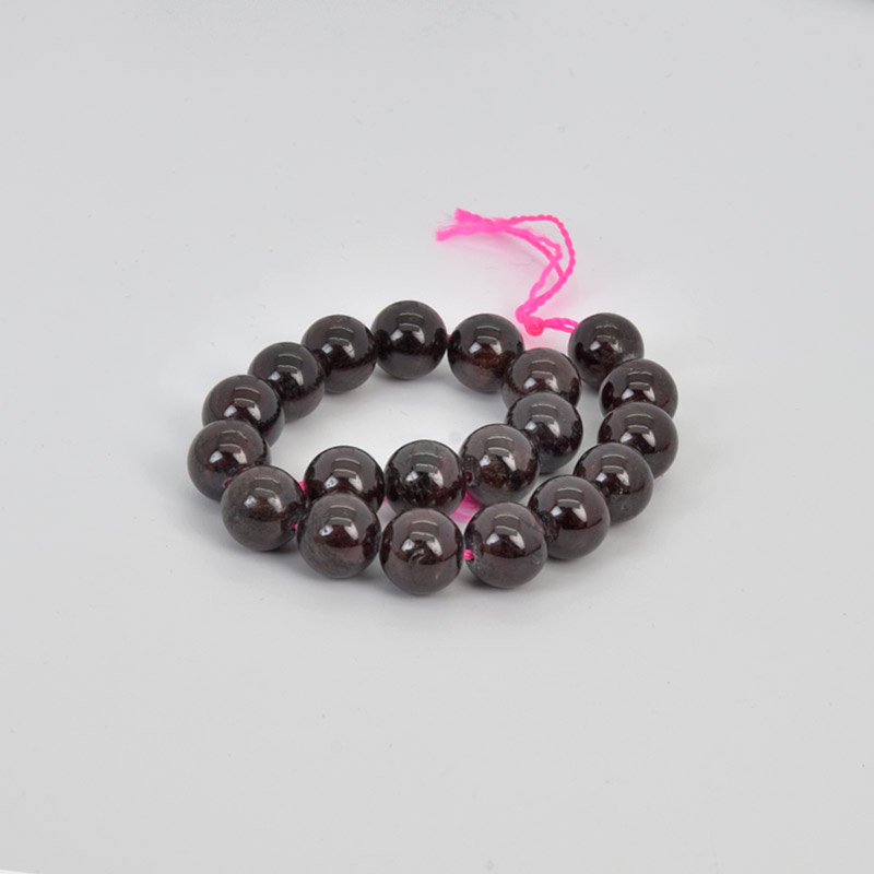 Намистини Гранат, Натур. камінь, 10 мм, Круглі, 19 см (BUS-058082)