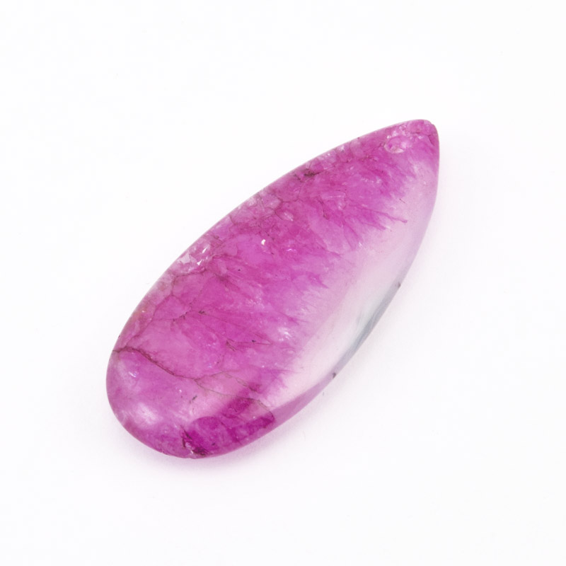 Подвеска Капля, Натур. камень Агат бразильский, 40х18 мм (POD-058677)