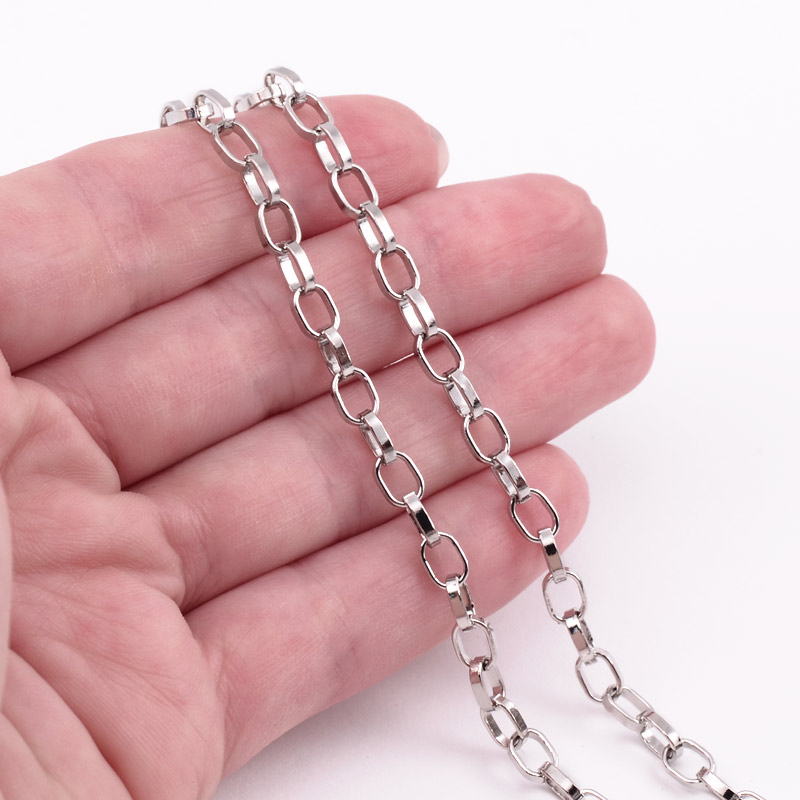 Ланцюг, Темне срібло, 6х4,3 мм (ZEP-056062)