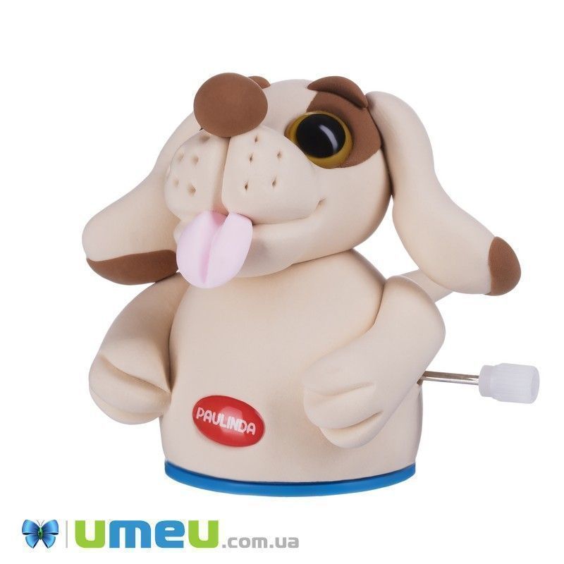 Масса для лепки Paulinda Super Dough Circle Baby Собака заводной механизм, коричневая (DIF-043555)