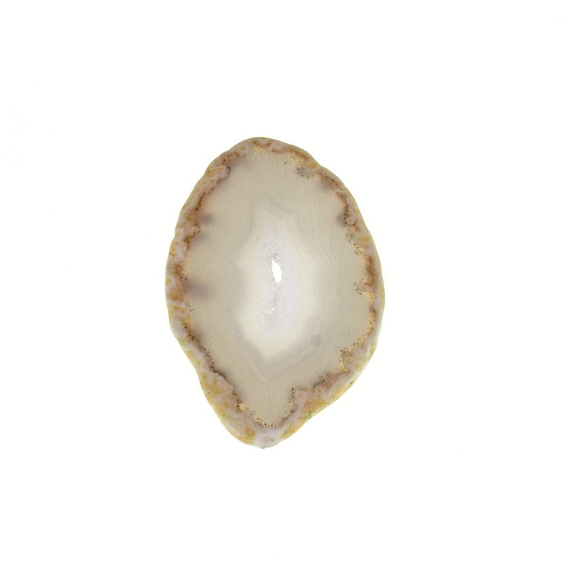 Зріз Агата без отвору, Сірий, 55х35 мм (POD-032994)