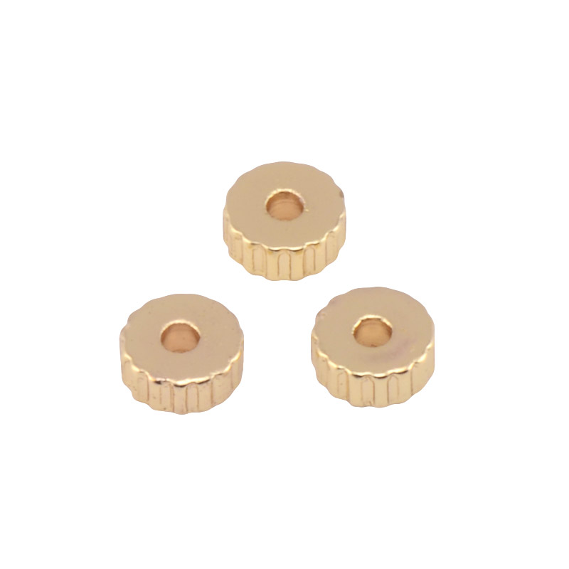 Намистини-розділювачі, 3х1,2 мм, Латунь з покриттям 14 kt (BUS-055830)