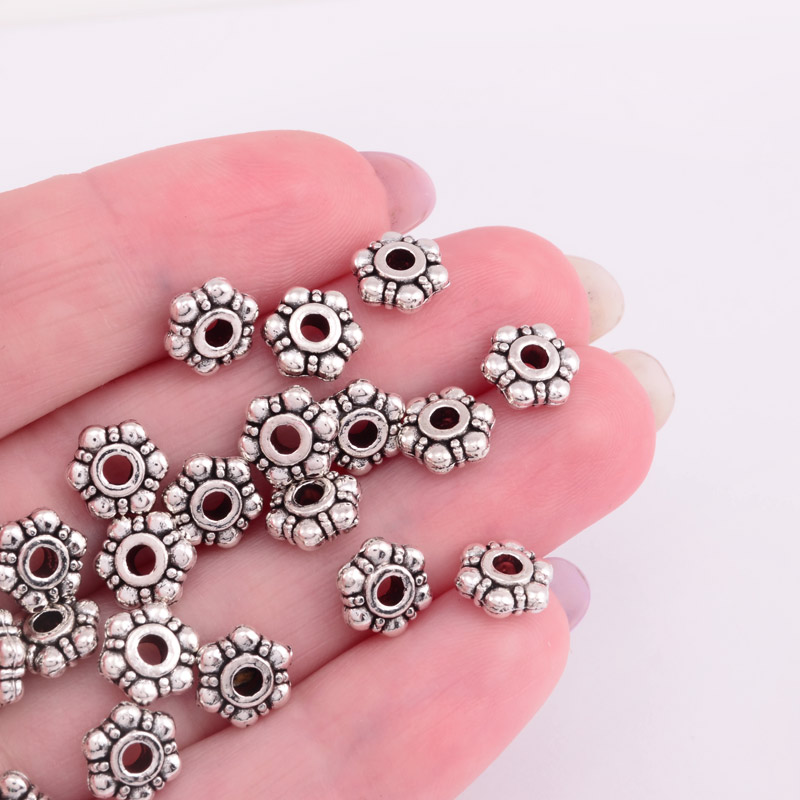 Намистини-розділювачі мет., 8х3 мм, Античне срібло (BUS-055342)