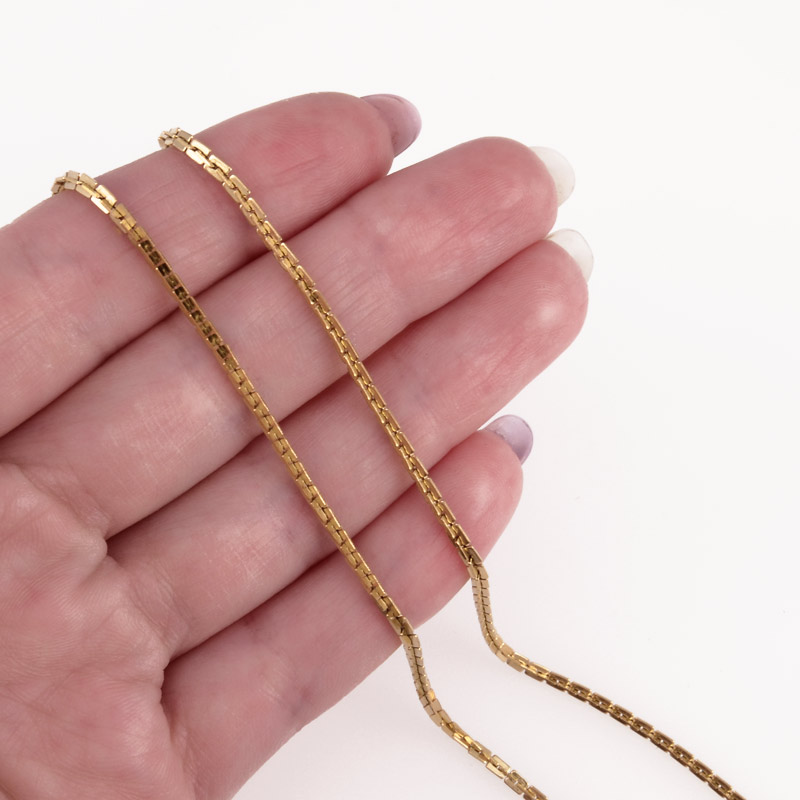 Ланцюг з нержавіючої сталі, 2 мм, Золото (ZEP-055306)