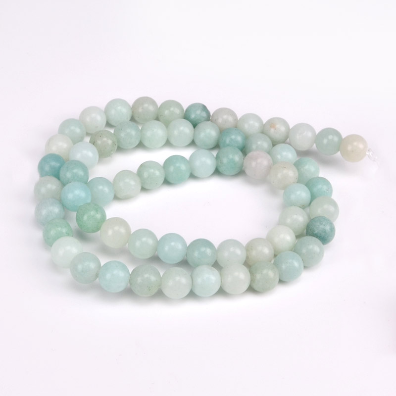 Намистини Амазоніт, Натур. камінь, 6,5 мм, Круглі (BUS-051740)