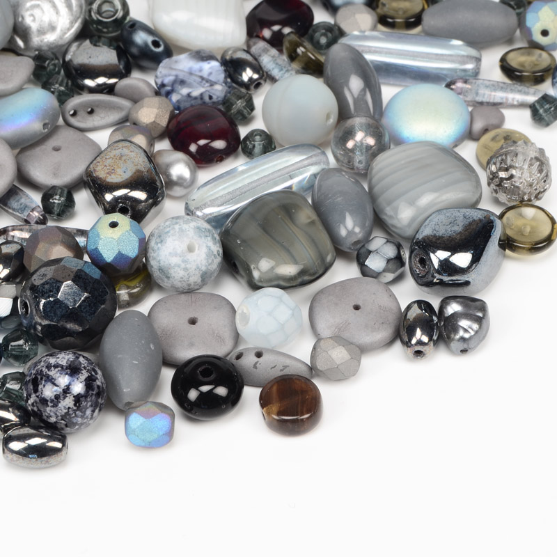 Намистини чеське скло Preciosa 92-Mix-19-Grey (BUS-025568)