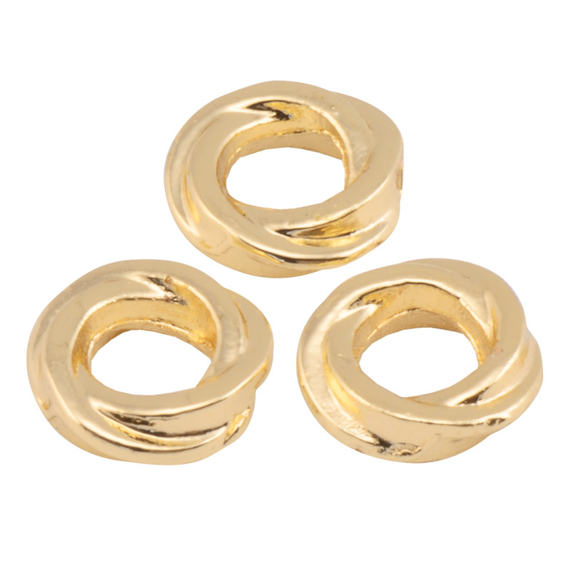 Бусины-разделители, 6х1,8 мм, Латунь с покрытием 14 kt (BUS-055838)